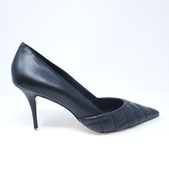 BLACK SUEDE STUDIO Heels Dana Quilted Leather Stiletto Pumps Point-Toe - Picture 5 of 9